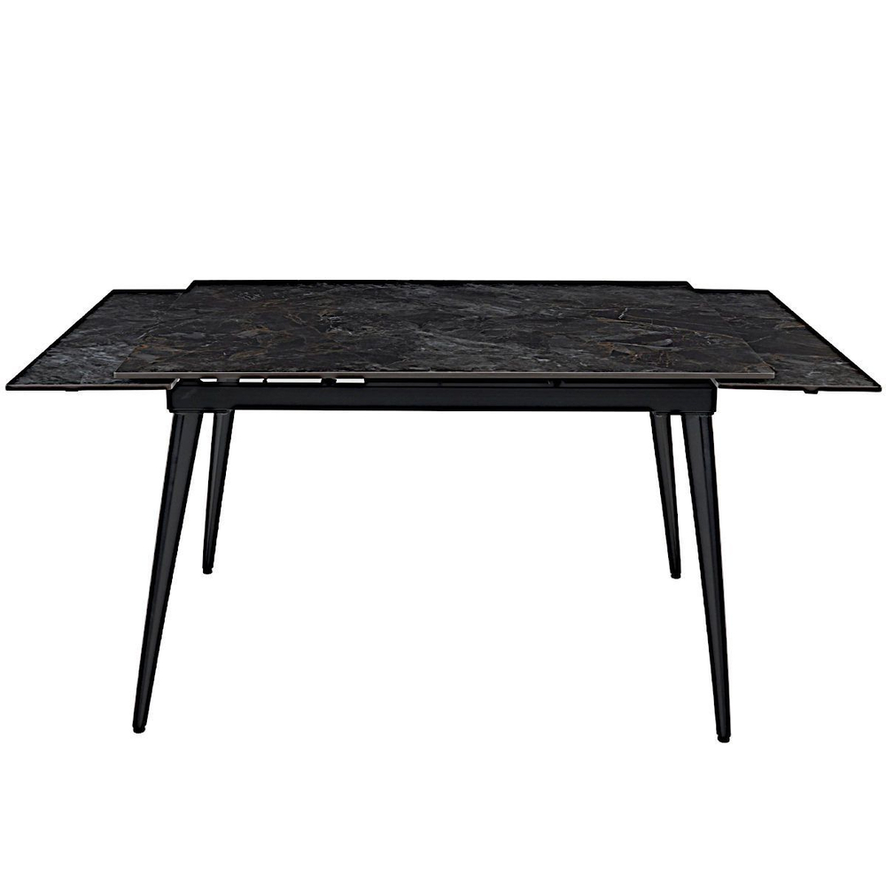 Стол керамический LA ALTA DENVER UMBER GLOSS 120, каркас черный