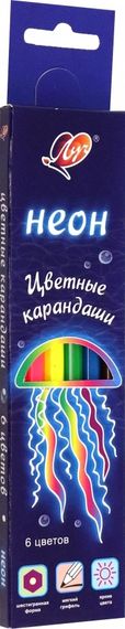 Rəngli karandaş \ Цветные карандаши   Фантазия. Неон, 6 цветов
