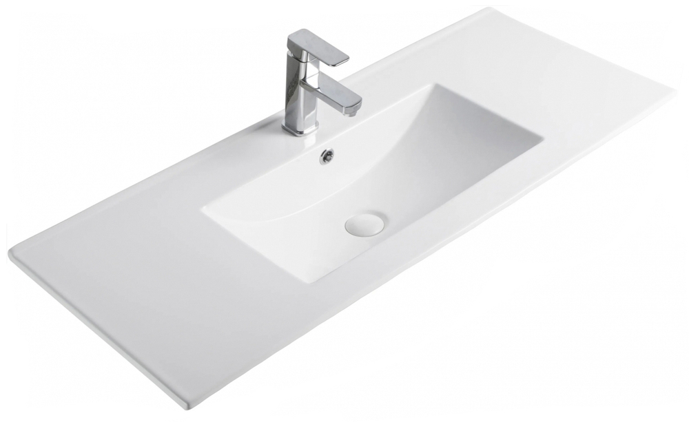 Раковина Gid NYJ803-100 71113 встраиваемая сверху белая 101x40x17