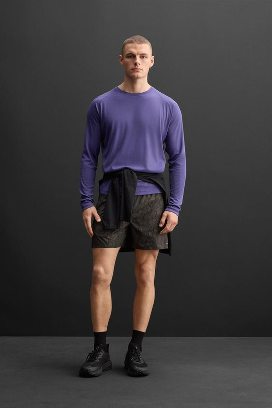 ZARA СПОРТИВНАЯ ФУТБОЛКА ИЗ РЕЛЬЕФНОЙ ТКАНИ, ЧЕРНИЛЬНО-СИНИЙ