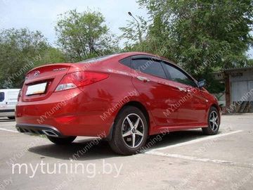 Диффузор заднего бампера для Hyundai Solaris