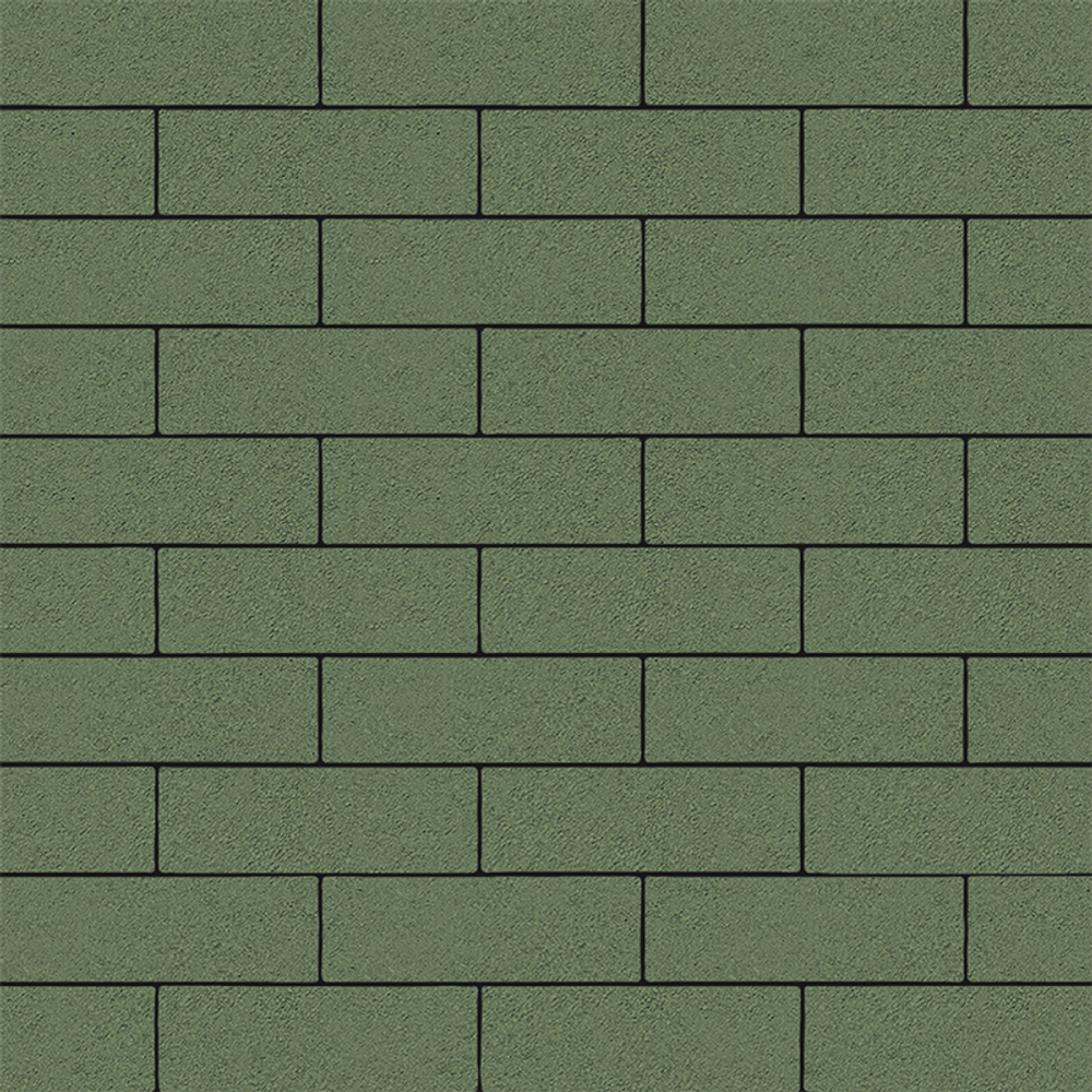 Тротуарная плитка ПРЯМОУГОЛЬНИК 300х100 мм - Стандарт Зеленый