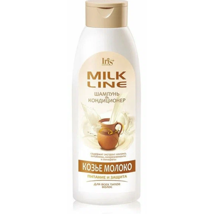 Шампунь-Кондиционер IRIS Milk Line Козье Молоко Питание и Защита 1000 мл.