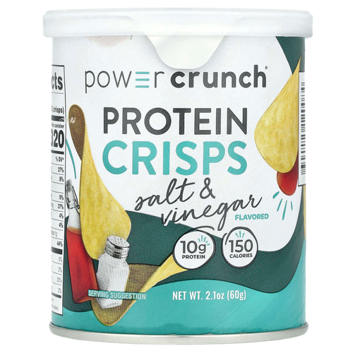 BNRG, Power Crunch®, протеиновые чипсы, соль и уксус, 60 г (2,1 унции)