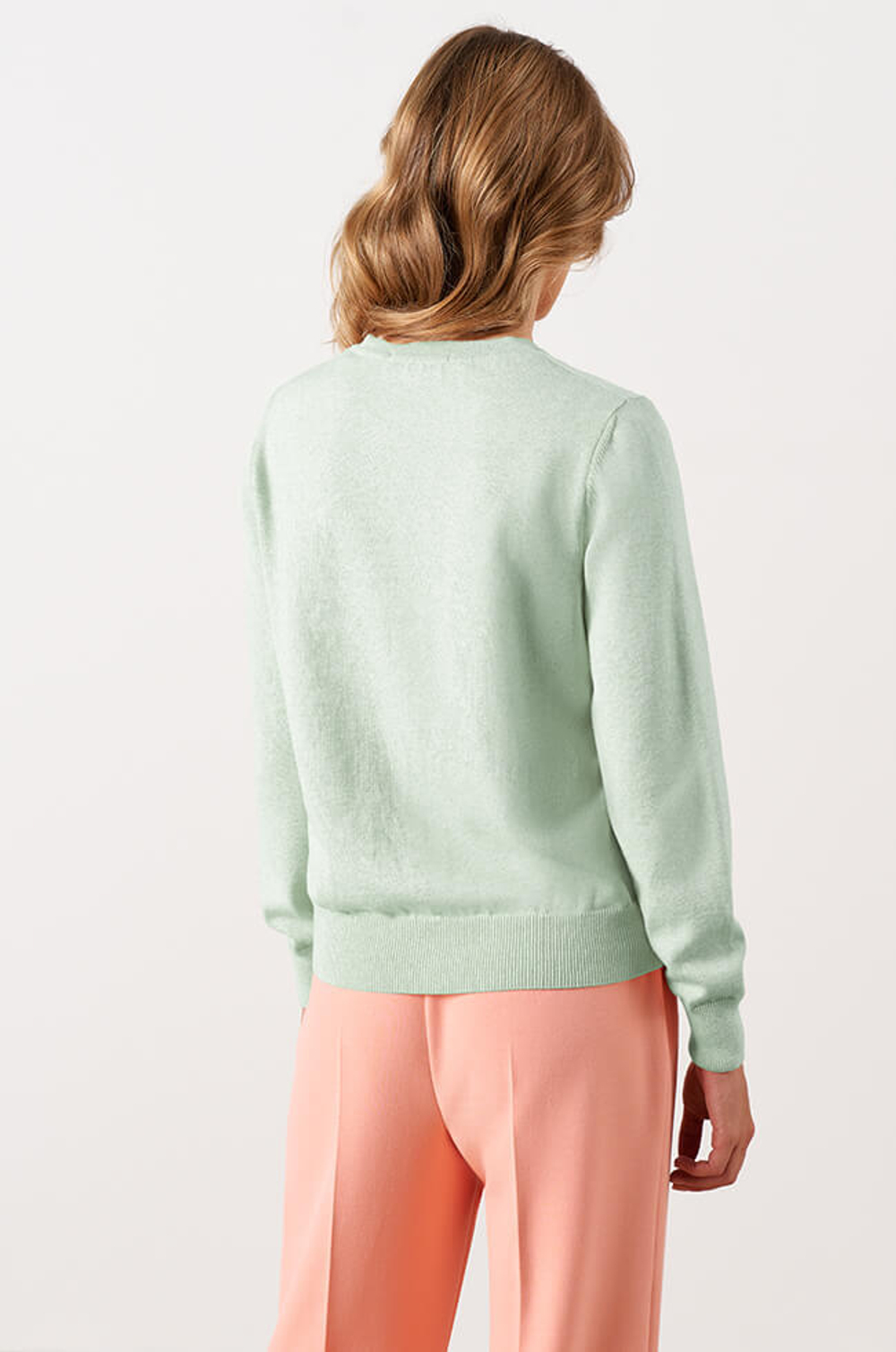 1875 Кардиган женский (светло-зеленый меланж)