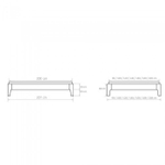 Кровать без изголовья из массива дуба Lugos'Art