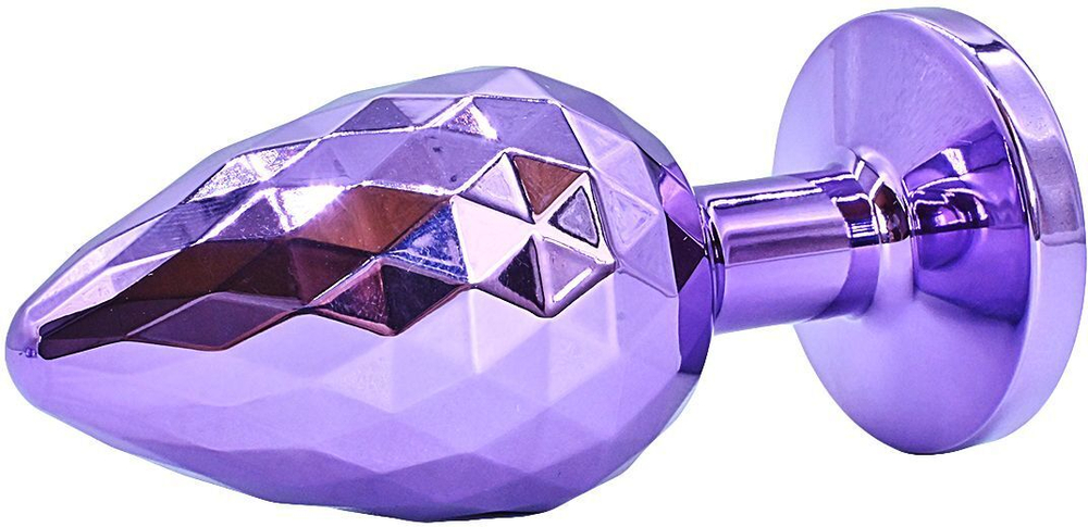 Фиолетовая алюминиевая текстурная анальная пробка - 10 см. (Цвет: фиолетовый)