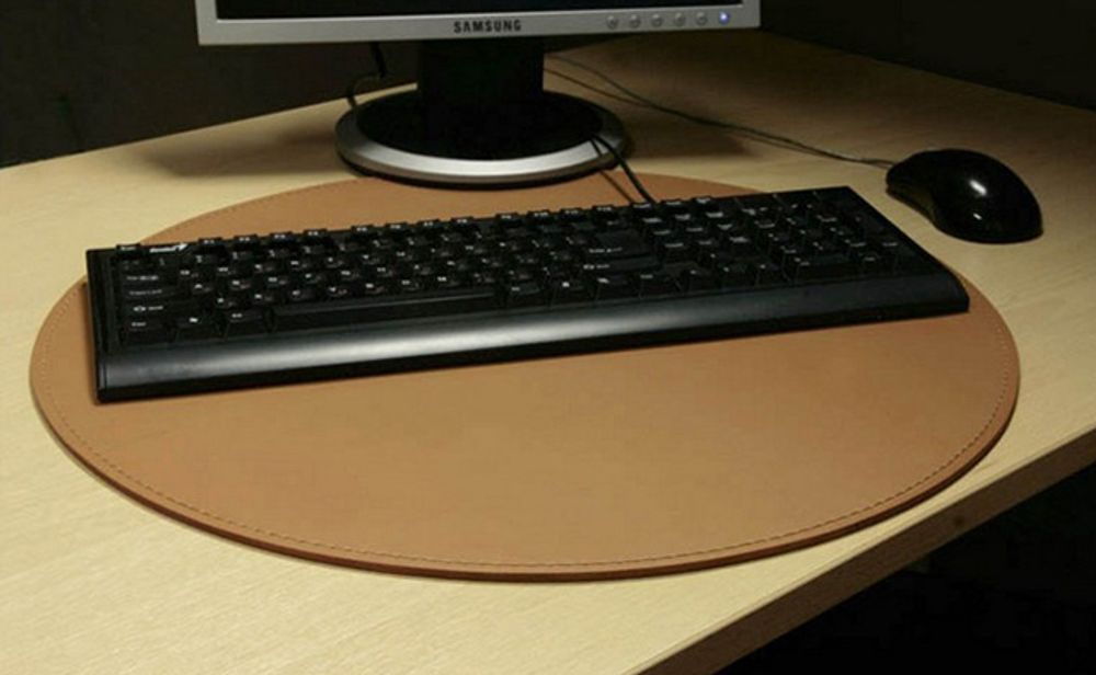 коврик на стол круглый кожа