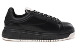 EMPORIO ARMANI Armani lace-up thick-soled fashion sneakers men's black