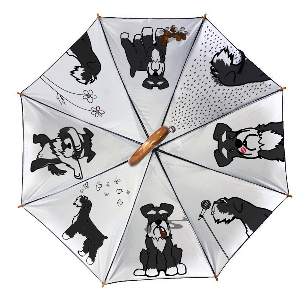 Зонт "Шнауцеры - Черный с серебром"