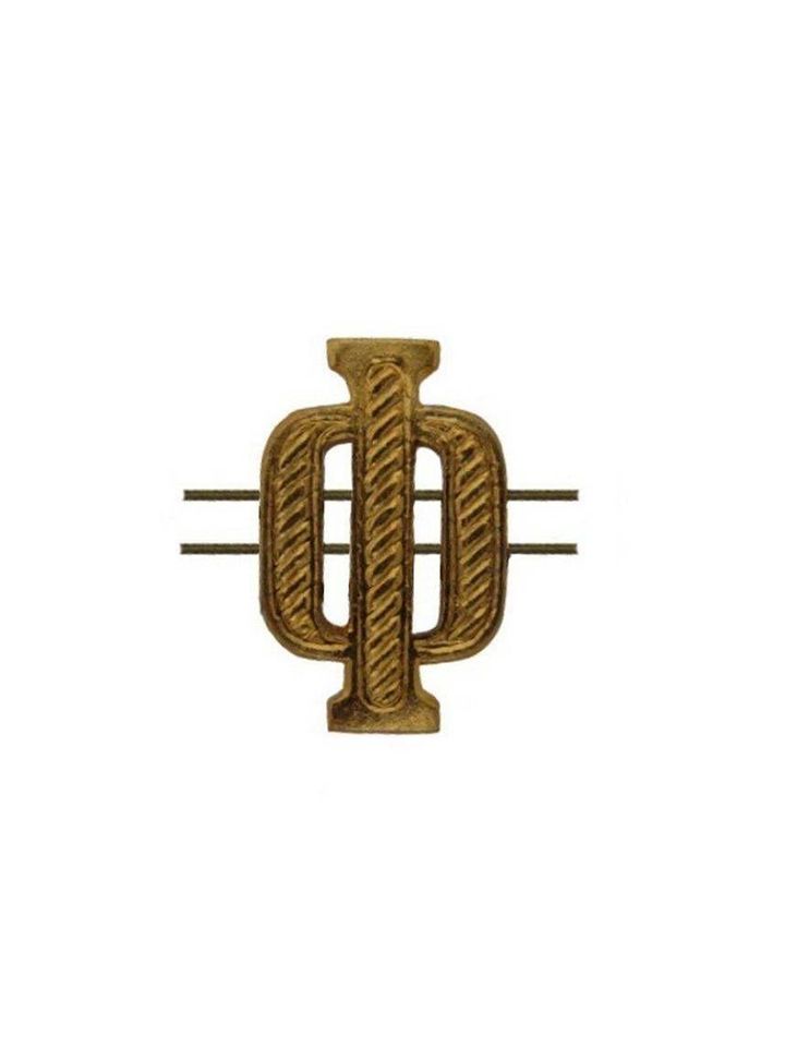 Буква Ф металлическая золотая