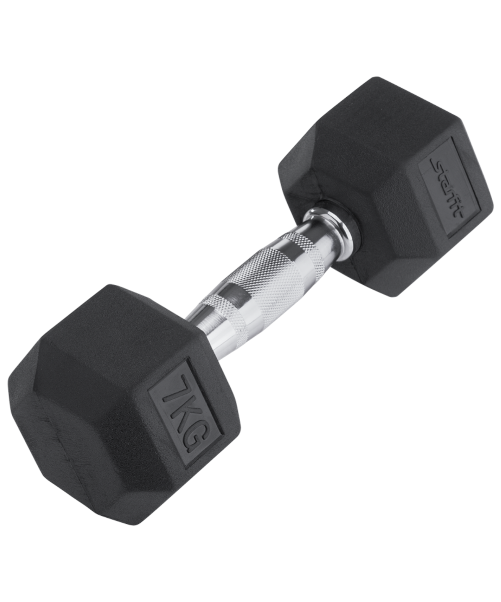 Гантель гексагональная обрезиненная Starfit