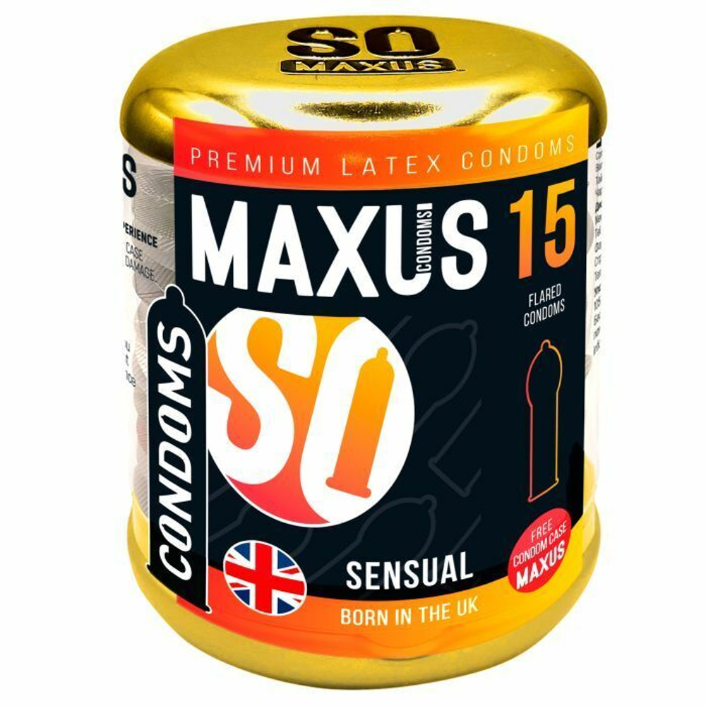 Презервативы анатомической формы Maxus Sensual - 15 шт. (Цвет: не задано)
