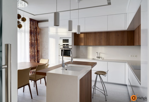 Примеры современных дизайнов кухонь из интернета