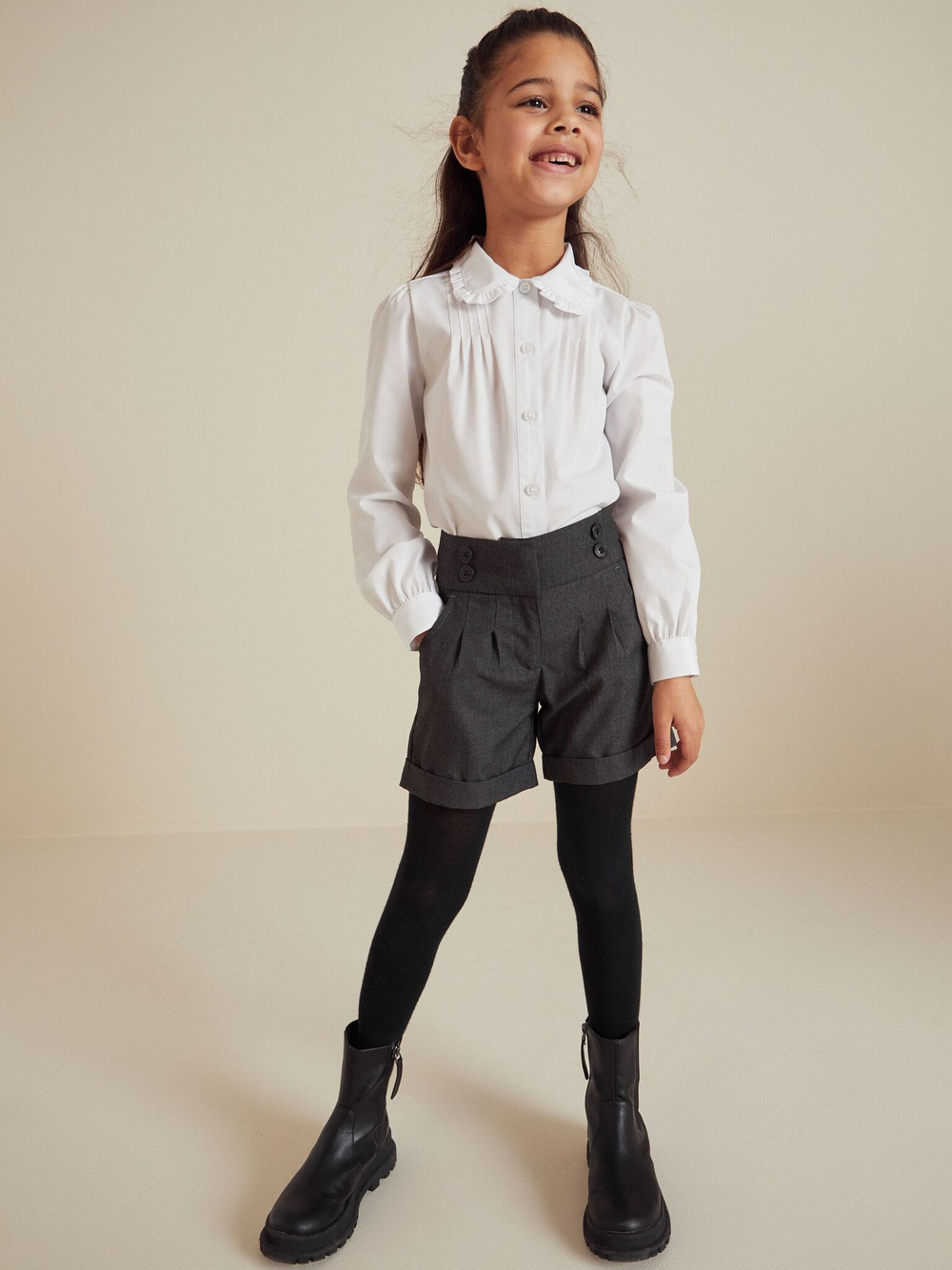 Шорты школьные для девочки Next 597-618, Серый