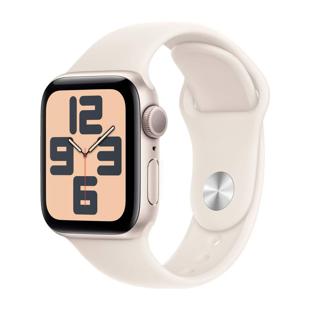 Apple Watch SE 2023 GPS 44mm Starlight Aluminium Case with Starlight Sport Band S/M