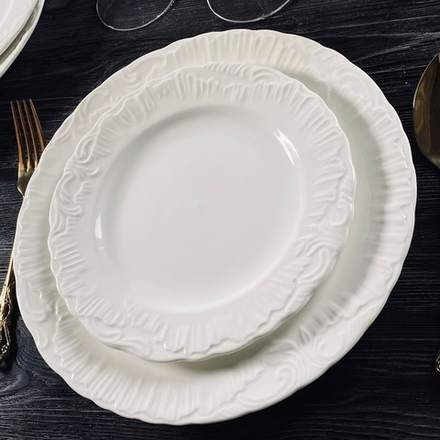 Lenardi 305-024 Набор из 6 тарелок 20х2см АВРОРА в под.уп.(х12)Фарфор