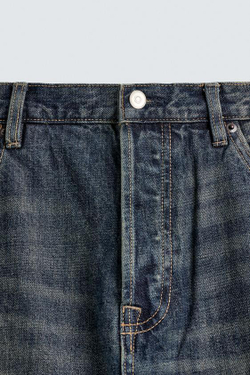 ZARA ДЖИНСЫ STRAIGHT FIT, ВЫЦВЕТШИЙ СИНИЙ