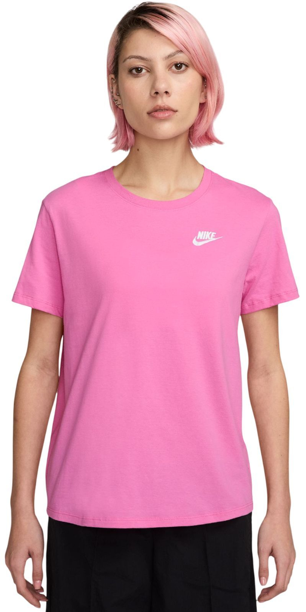 Женская теннисная футболка Nike Sportswear Club Essentials - playful pink