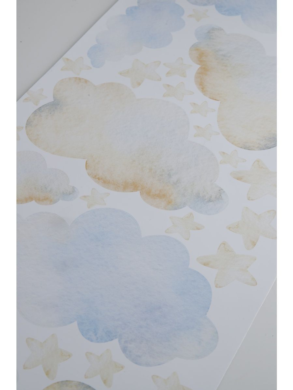 Интерьерные детские наклейки в комнату, акварельные облака