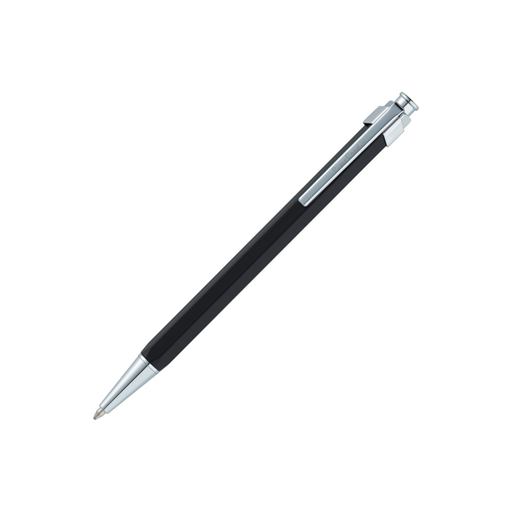 Подарочная чёрная латуневая шариковая ручка с нажымным механизмом Pierre Cardin PRIZMA PC1920BP в подарочной коробке