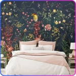 Фотообои Цветы, Листья, Птицы 300х270 см Luxury Walls AM36903