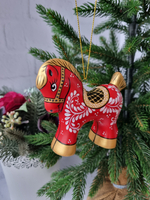 Конь-Огонь ёлочная игрушка из фарфора