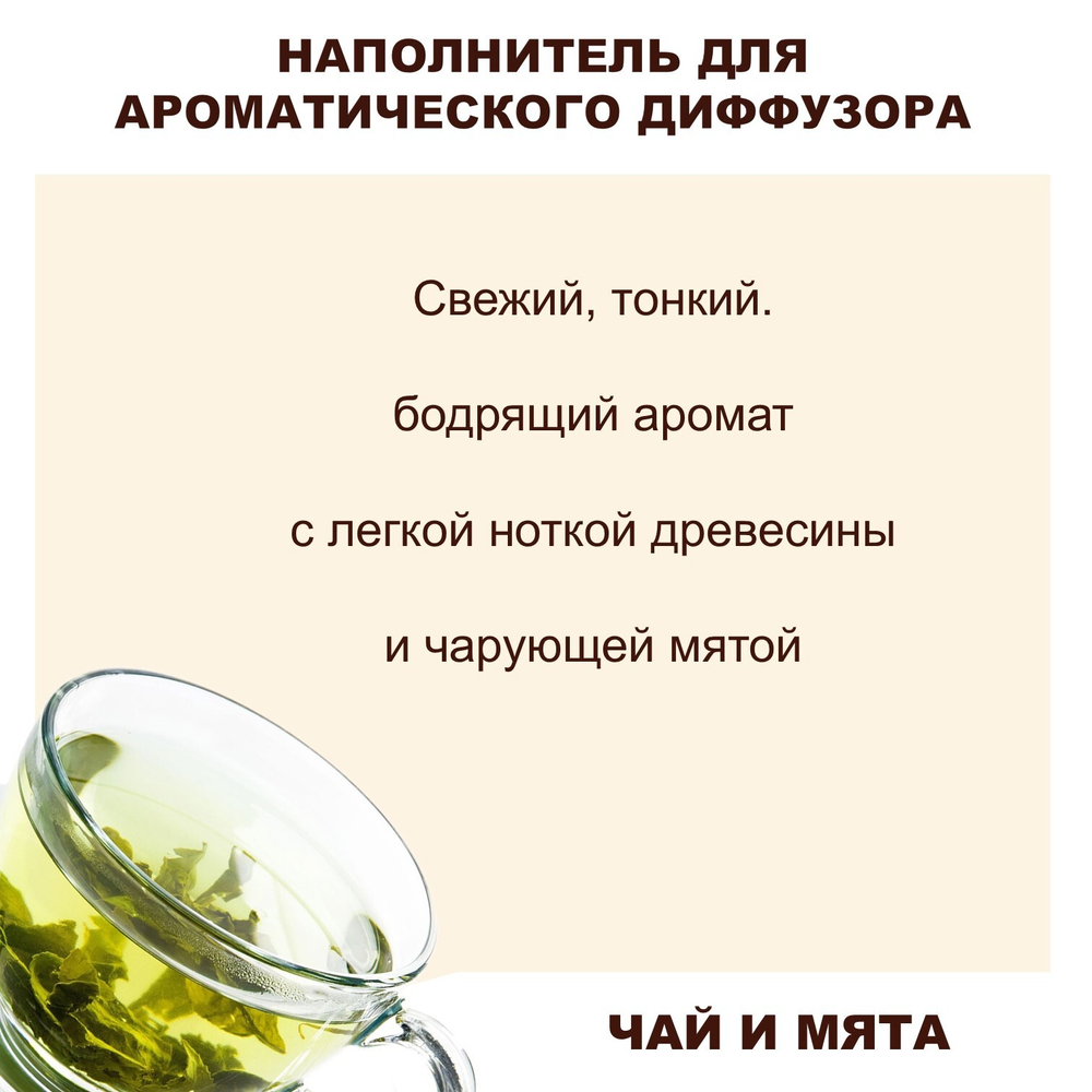 Чай и мята - Наполнитель для ароматического диффузора