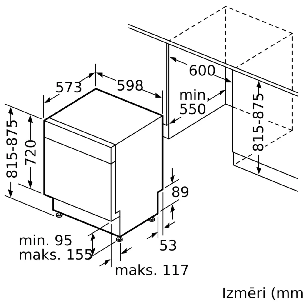 Встраиваемая посудомоечная машина Bosch SMU 2HVW20S
