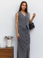 Юбка длинная на пуговицах