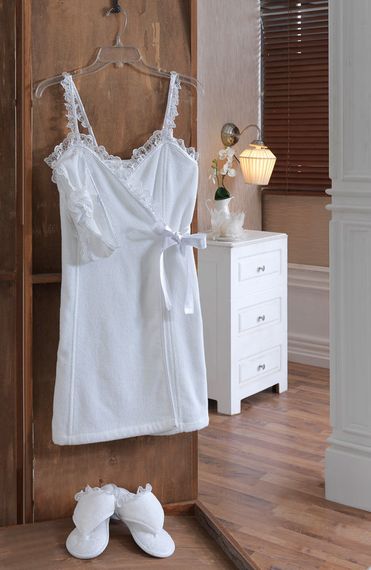 Набор женский для сауны 3 предмета  LUNA белая  Soft cotton Турция