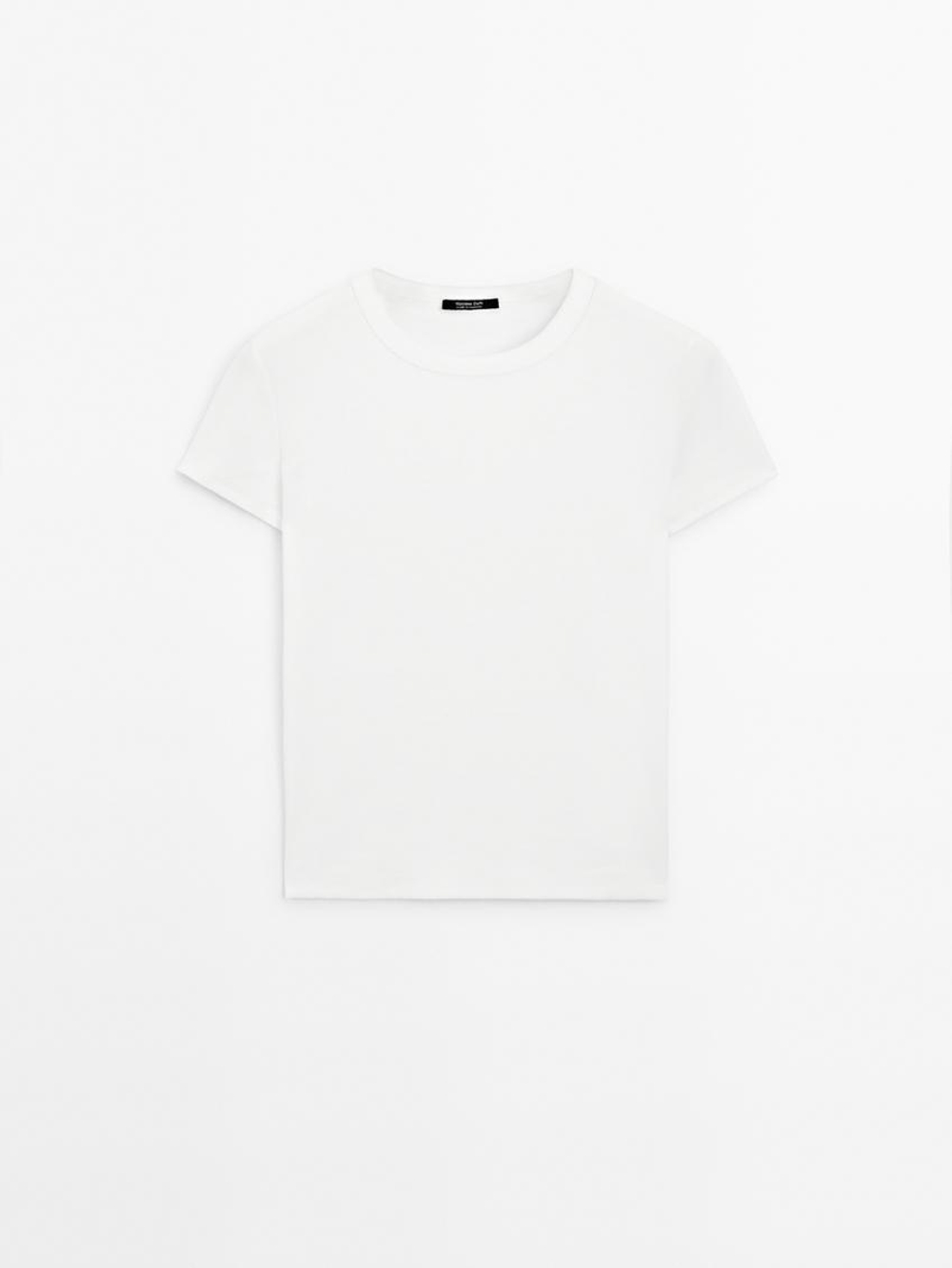 Massimo Dutti Футболка с коротким рукавом, кремовый