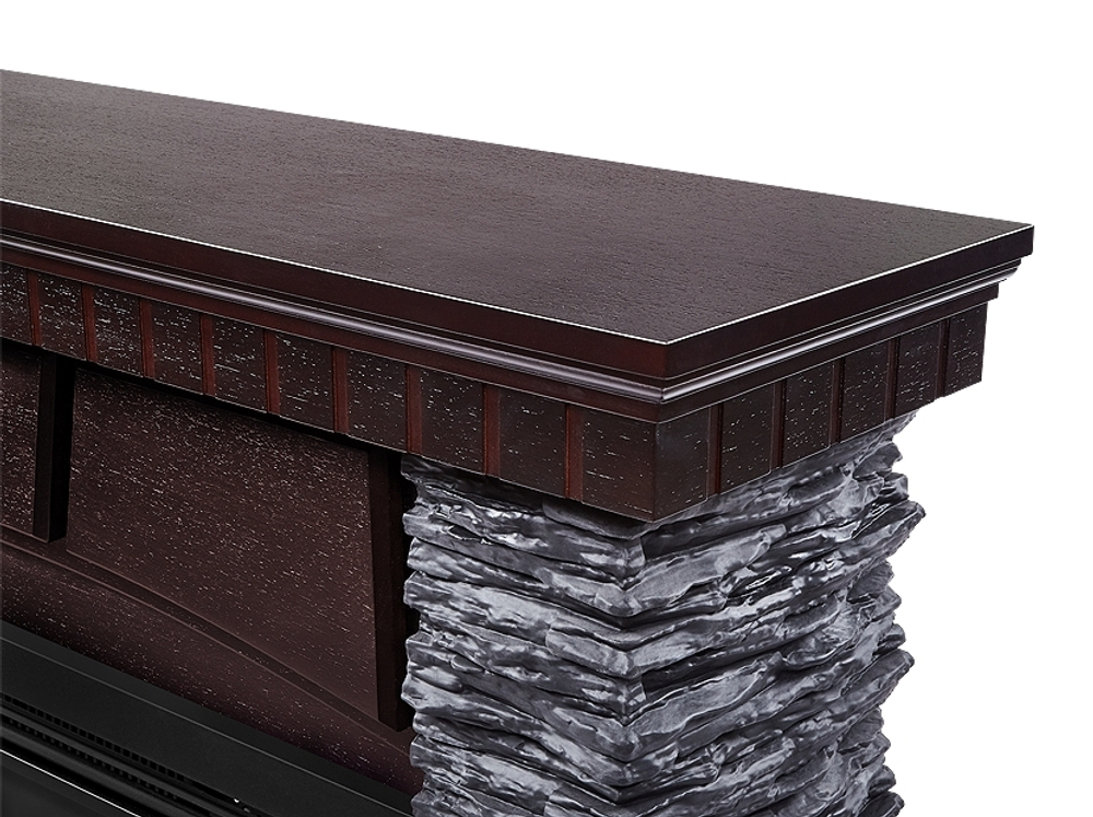 Портал Firelight Porto 25 камень черный, шпон венге