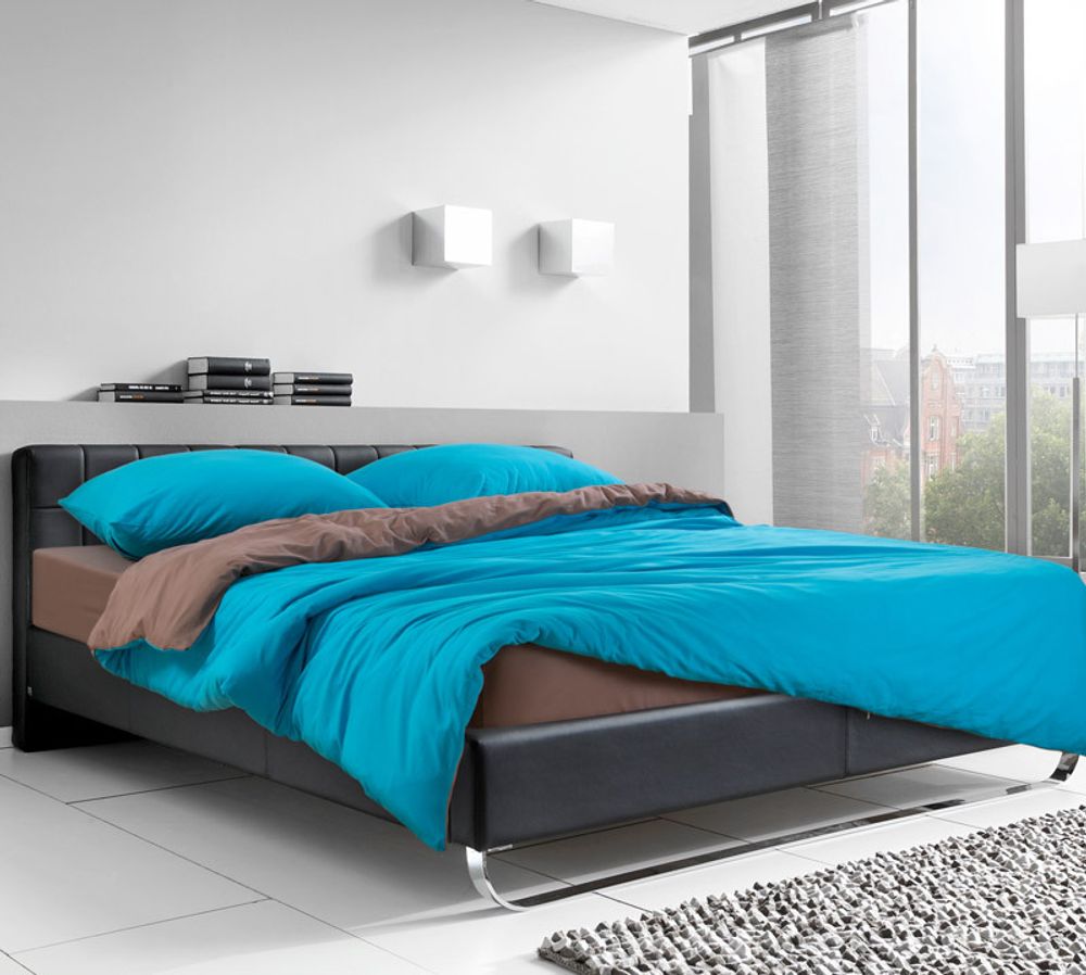 Трикотажный комплект постельного белья 1,5-спальный Марокканская лазурь