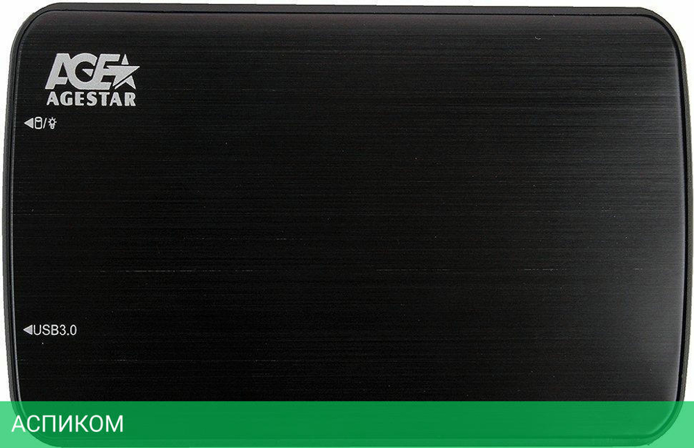 Бокс для накопителя AgeStar 3UB2A12 черный