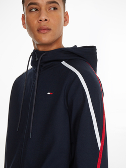 Мужская теннисная кофта Tommy Hilfiger Trim Full Zip Hoody - небесный
