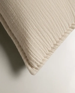 ZARA HOME НАВОЛОЧКА ДЛЯ ДЕКОРАТИВНОЙ ПОДУШКИ ДЛЯ ДЕТЕЙ ИЗ МУСЛИНА, БЕЖЕВЫЙ