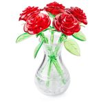 Пазл 3D Crystal puzzle " Букет в вазе. Красный", картонная коробка
