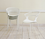 Кресло пластиковое Papatya Tiara, белый