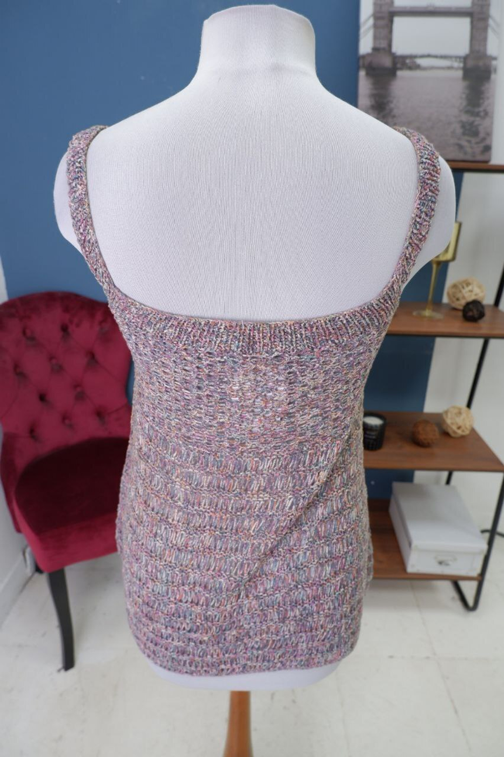 Топ вязаный разноцветный 46 размер