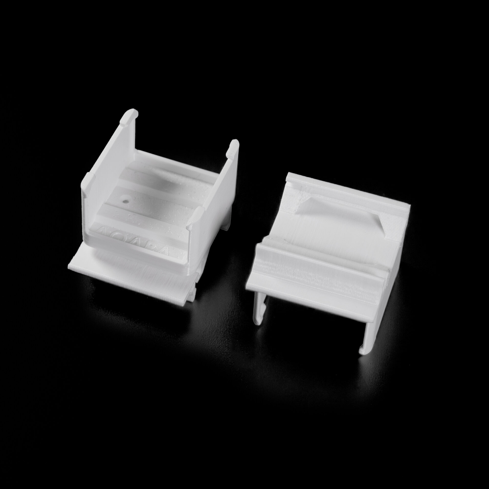 Набор 2 шт. Крепление для двухканального реле Aqara на DIN-рейку, 3D печать, белое