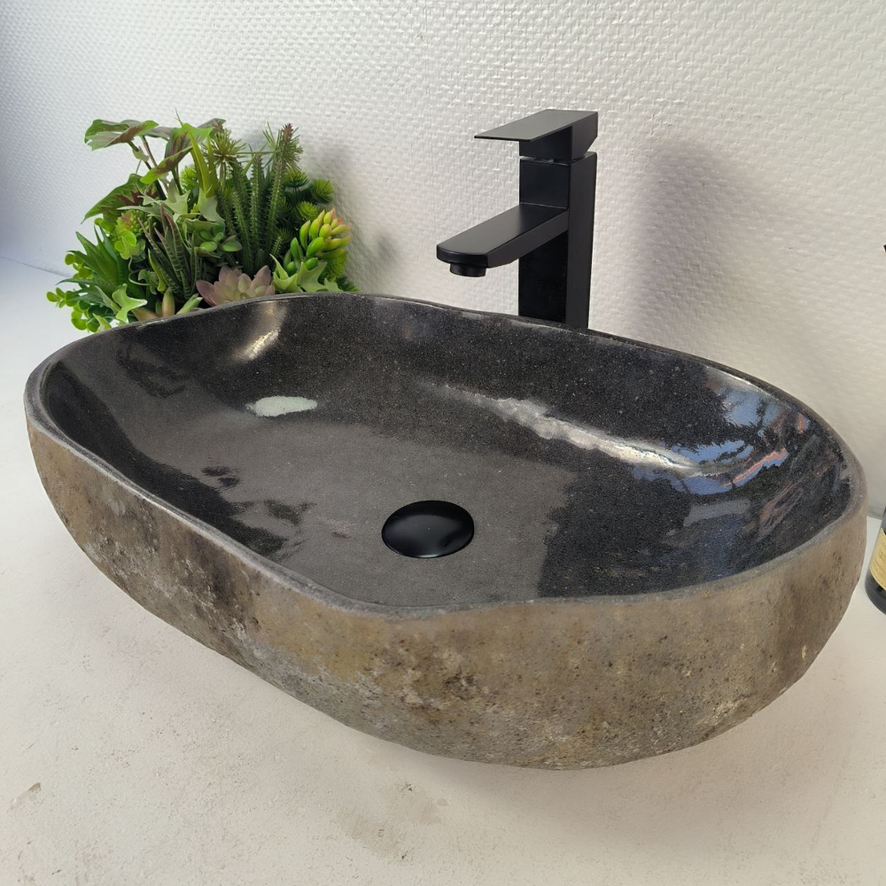 Раковина из речного камня RS-65314 53*35*15 0862
