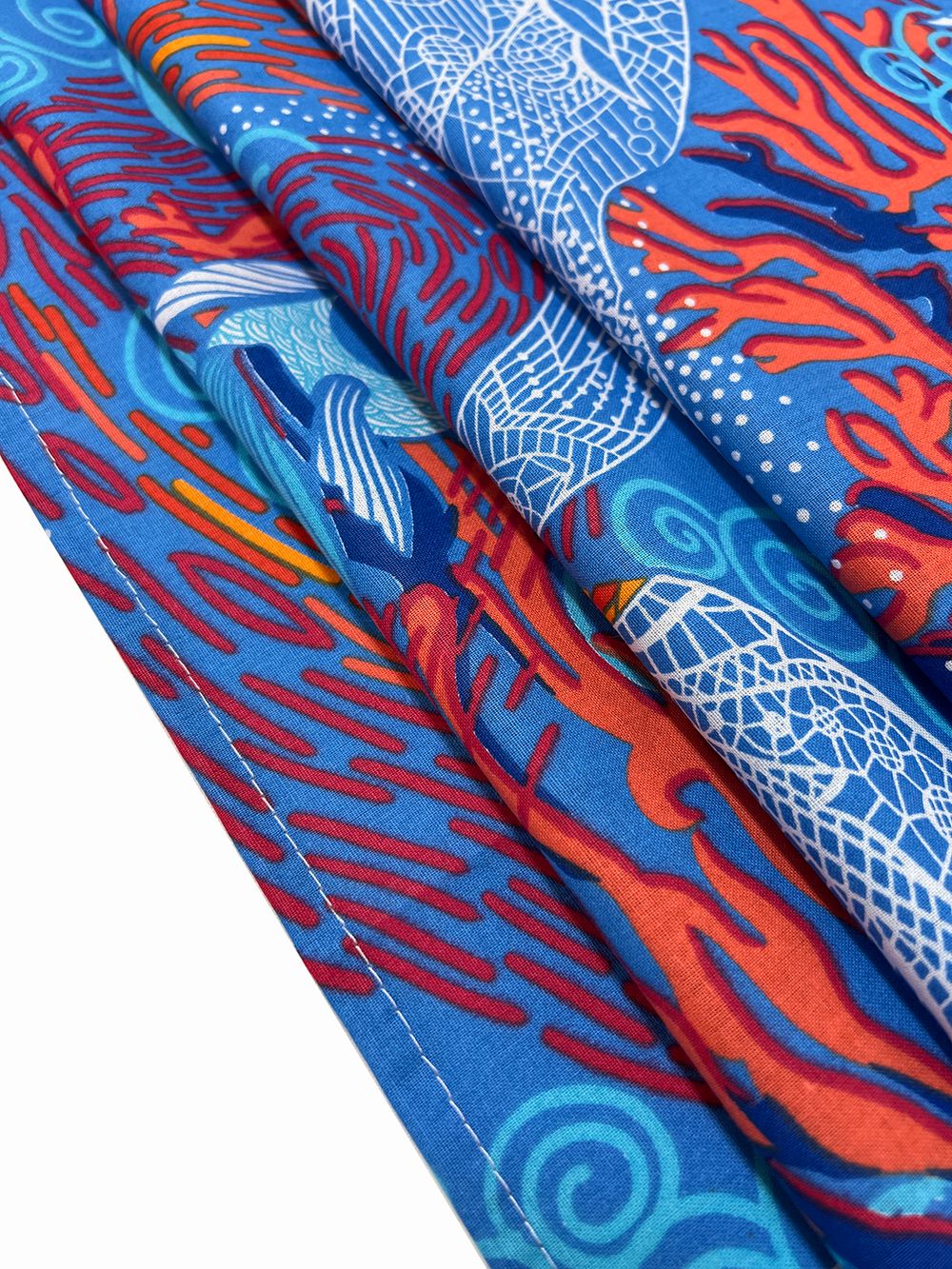 Простынь на резинке перкаль Сказка "Золотая рыбка" 90x200 см