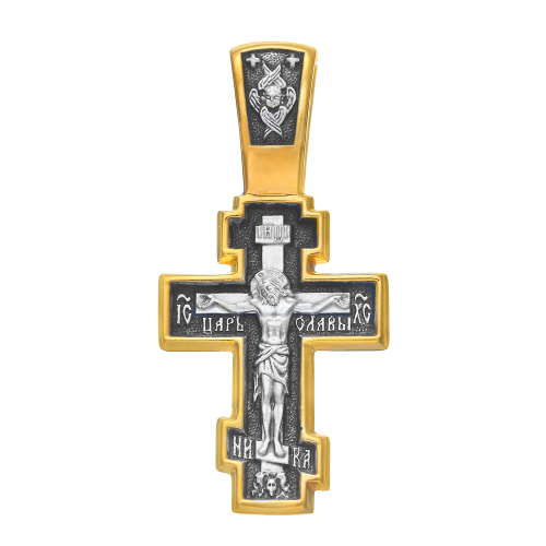 Крест из серебра/Позолота,чернение/Покров ПБ
