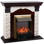 Каминокомплект Real Flame Dublin Lux AO с очагом Fobos Lux Brass