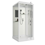 Душевая кабина Niagara Standart ST100/15Q (100х100х215) квадрат,поддон 15см,распашная,проф.белый,3 места