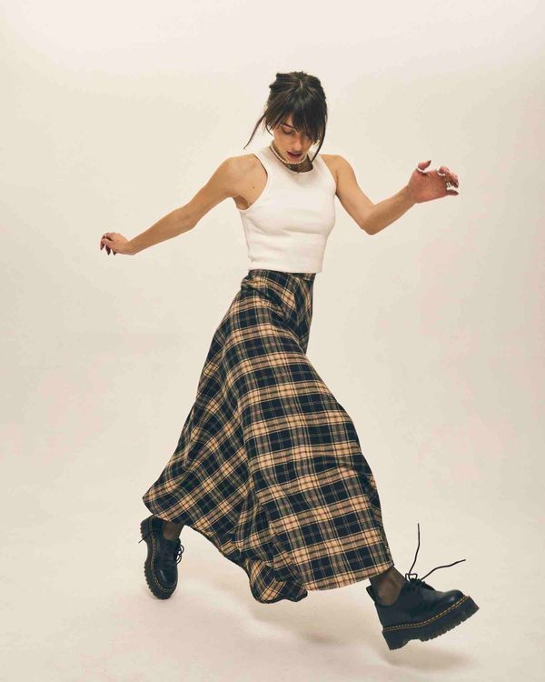 Юбка A-line черная - фото 4