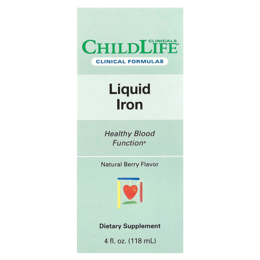 ChildLife Clinicals, жидкое железо, с натуральным ягодным вкусом, 118 мл (4 жидк. унции)