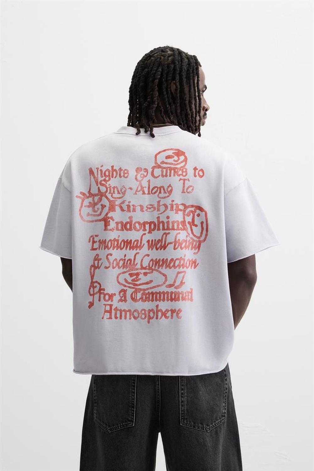 ZARA ТОЛСТОВКА С ЭФФЕКТОМ ПОТЕРТОСТИ С НАДПИСЬЮ, СВЕТЛАЯ МАЛЬВА