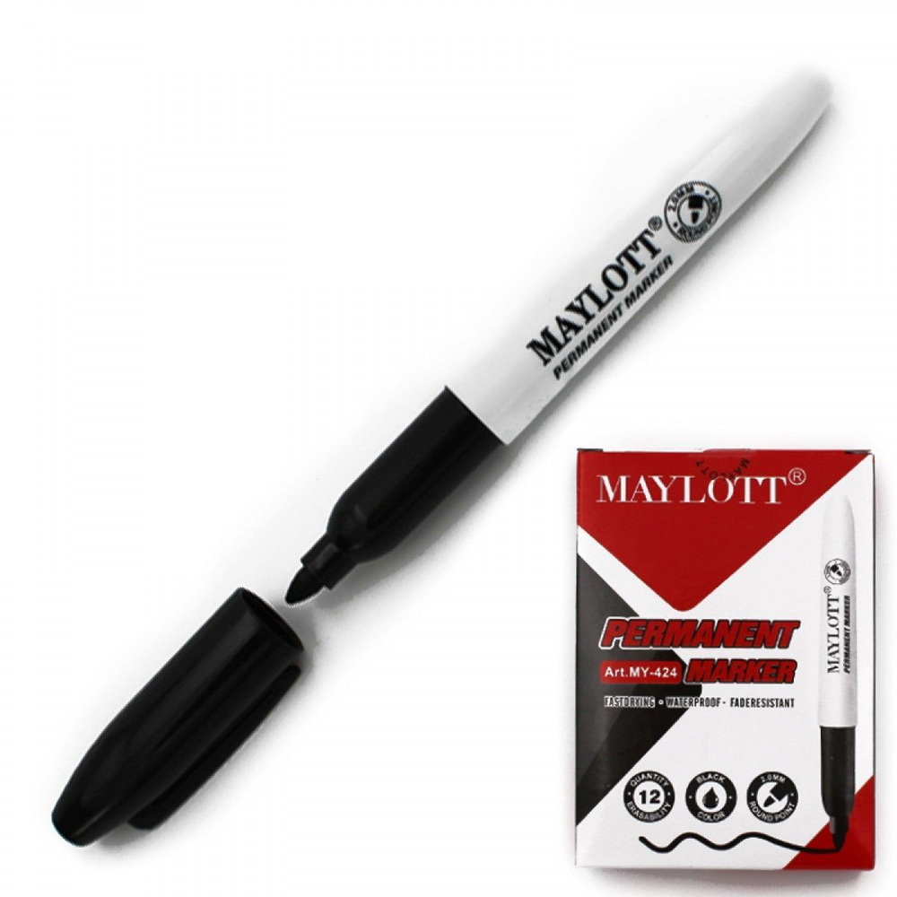 Маркер перманентный MAYLOTT MY-424 - 5 шт
